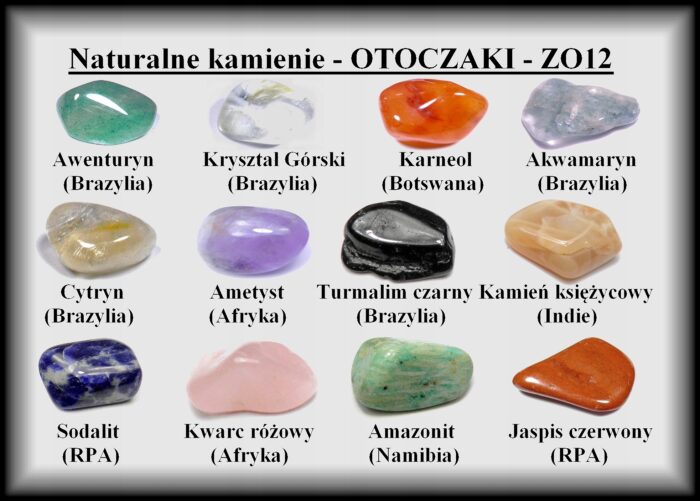 Czakry Ametyst Cytryn Kwarc różowy Turmalin Zestaw