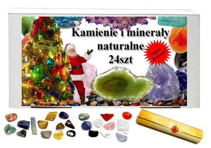 KOLEKCJA naturalnych kamieni ZESTAW minerałów Zbiór , PREZENT pod CHOINKĘ
