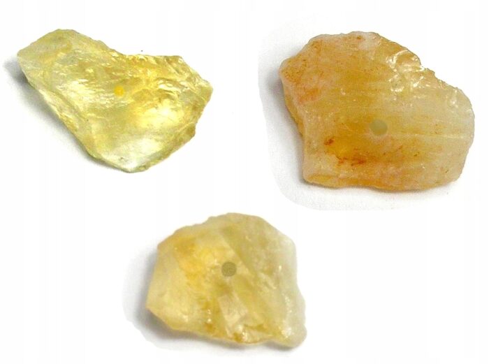 CYTRYN Kamień Czakry Splotu Słonecznego Naturalny kamień z dziurką 1szt