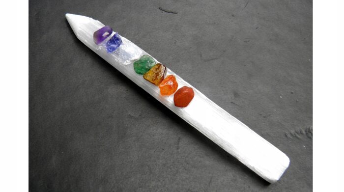 Czakry Kamienie Selenit Różdżka Magiczna Stick - obrazek 2