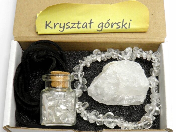 Kryształ górski Bransoletka, Zawieszka ... PREZENT
