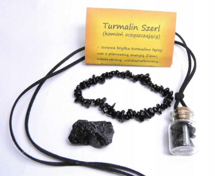 Turmalin czarny Bransoletka, Zawieszka ... PREZENT - obrazek 3