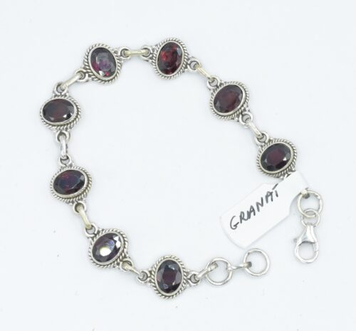Granat Naturalny Bransoletka (Ag925)
